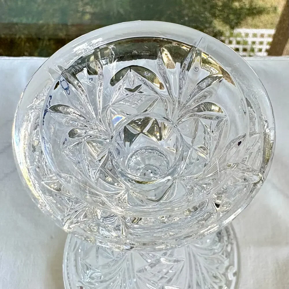 Imperial Crystal Czech Lead Crystal Candle Holder Taper or Pillar